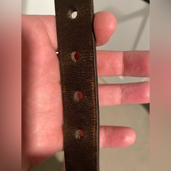 Burberry Brown Leather with Gold Buckle Belt - Picture 4 of 4